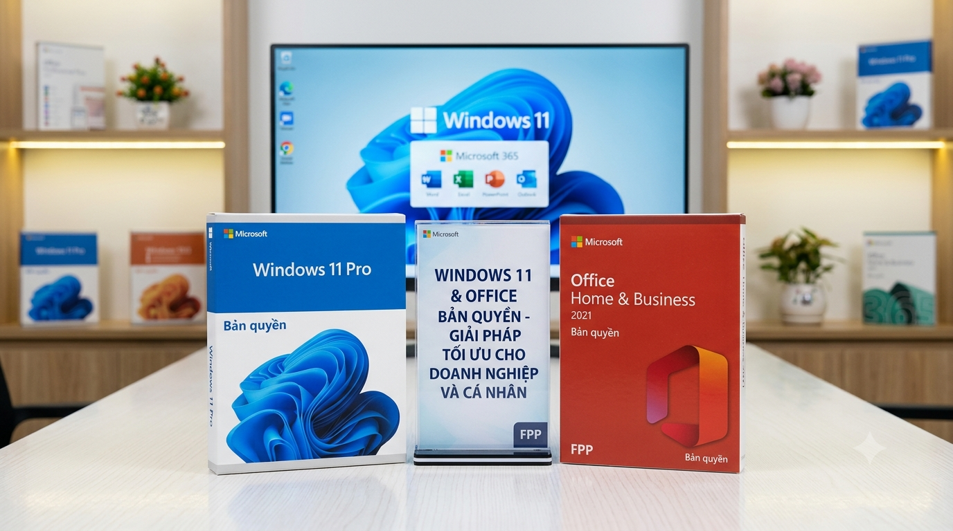 AN TÂM PHÁP LÝ VỚI WINDOWS & OFFICE BẢN QUYỀN !